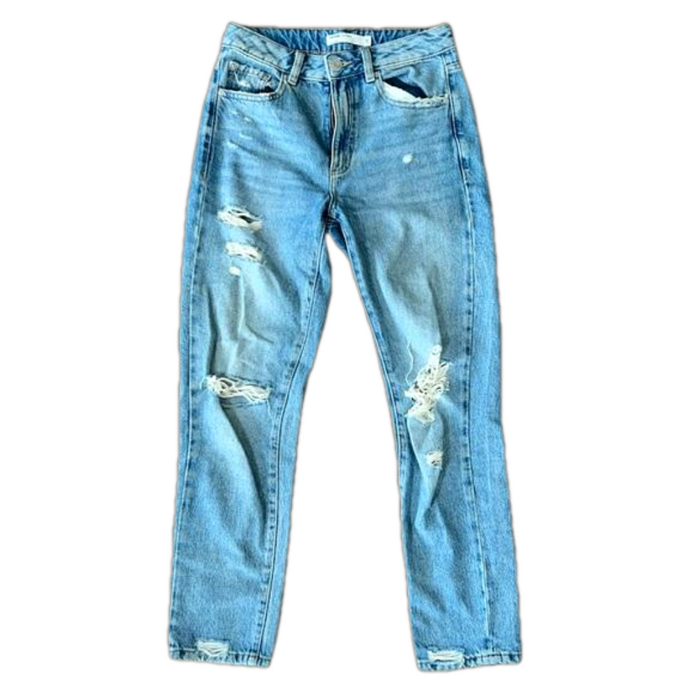 Garage: Distressed Mom Jeans: Size 1